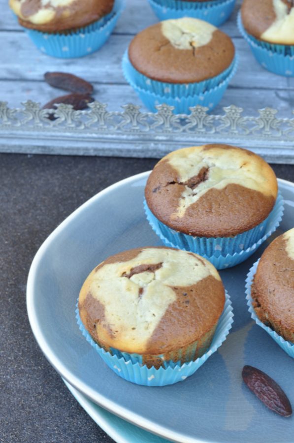 Rezept für sehr köstliche Cheesecake Muffins: perfekte Verbindung aus Cheesecakemasse und schokoladigen Muffins 