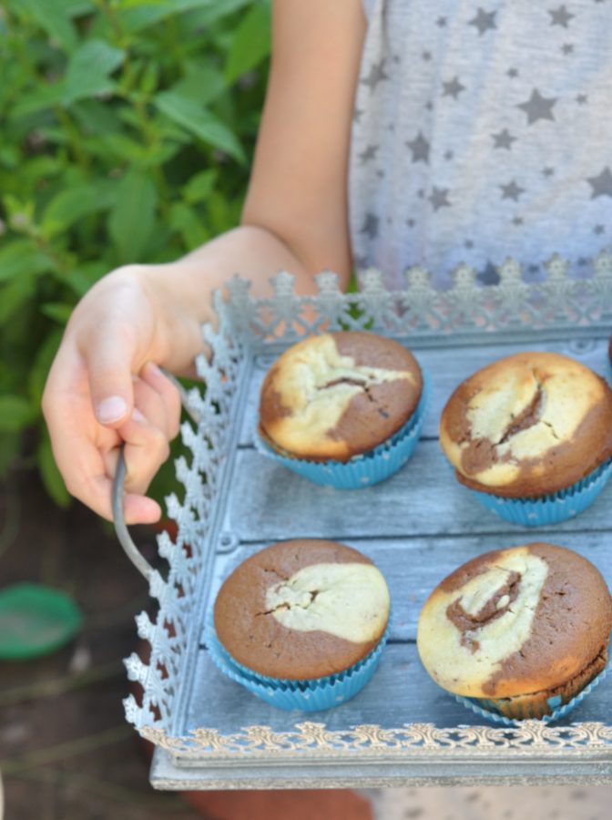 Rezept für sehr köstliche Cheesecake Muffins: perfekte Verbindung aus Cheesecakemasse und schokoladigen Muffins