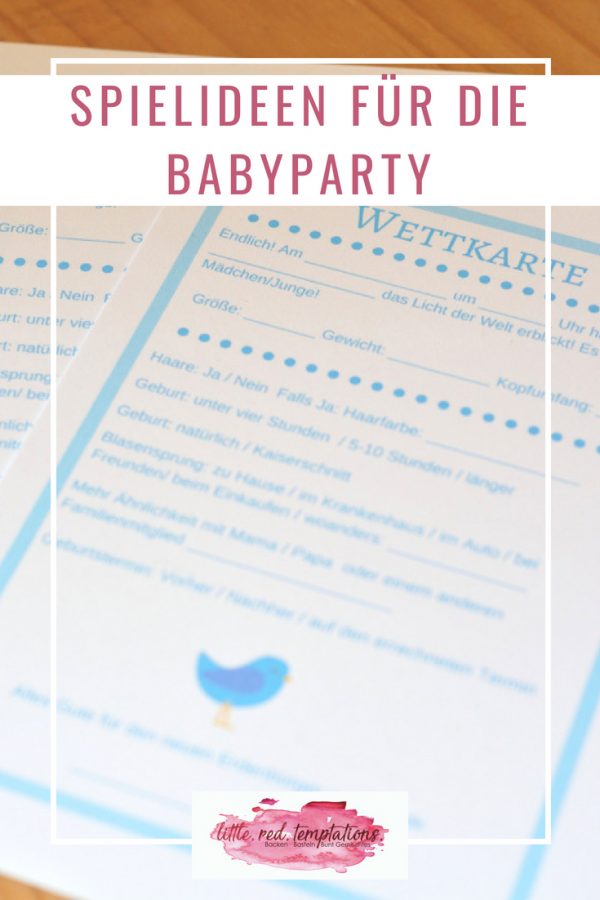 Babyparty Spielideen Und Freebies Zum Ausdrucken Little Red Temptations