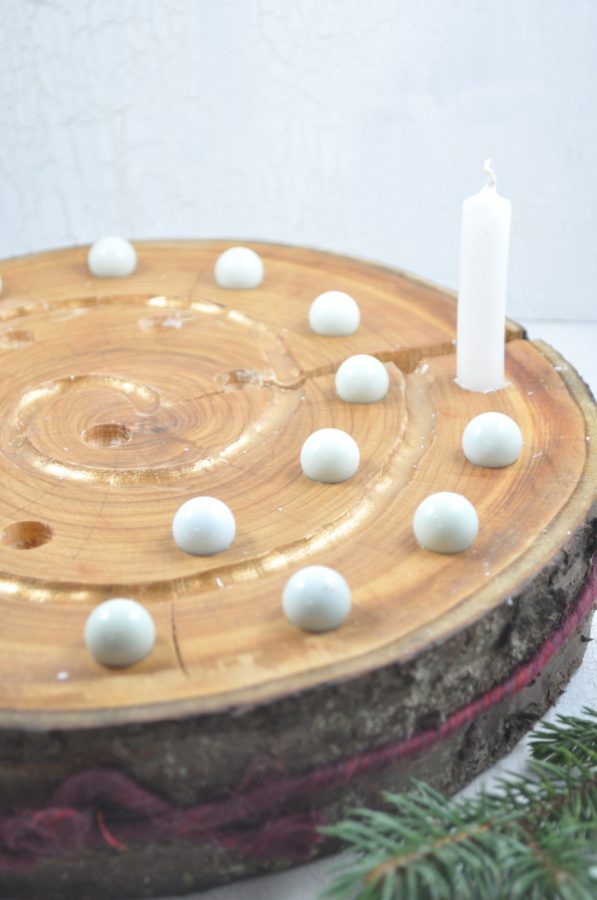 Adventsspirale aus Holz - besinnlich durch den Advent. Eine Alternative zum Adventskalender oder Adventskranz.