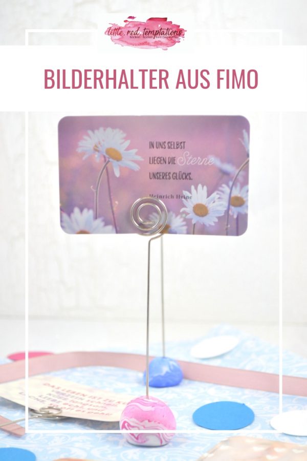 Süße Geschenkidee: Bilderhalter aus Fimo - Perfekte Größe für Instax Bilder oder kleine Sprüchekärtchen zu verschenken