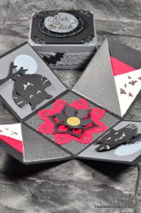 Explosionsbox mit Anleitung Halloween Stampin Up
