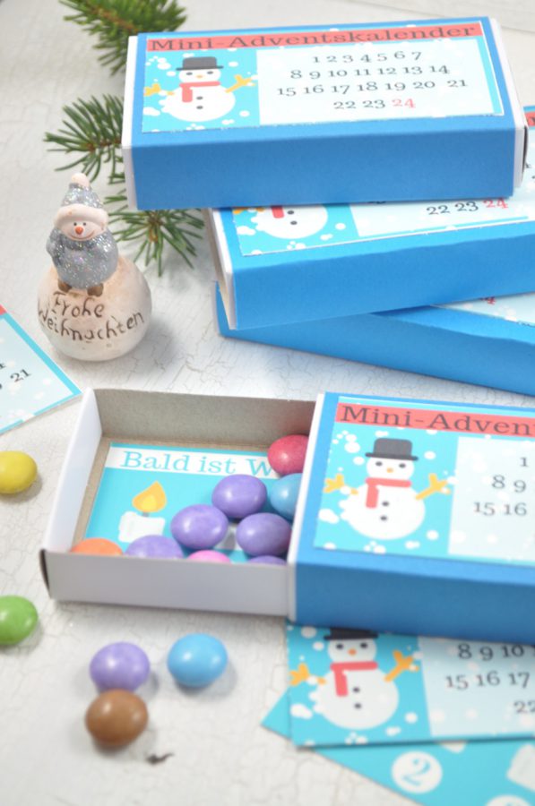 Adventskalender to go mit Freebies zum Ausdrucken